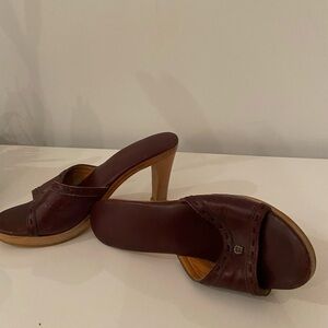 VINTAGE wooden heels